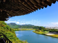 밀양영남루, 누각, 강변, 봄, outdoors, 사진,이미지,일러스트,캘리그라피 - NOV209작가 크라우드픽 - 저작권 걱정 없는 상업용 이미지