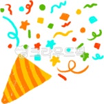축하, 팡파레, 일러스트, 손그림, 생일, 사진,이미지,일러스트,캘리그라피 - 안갱작가 크라우드픽 - 저작권 걱정 없는 상업용 이미지