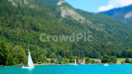 보트, 산, 자연, 동화, 바다, 사진,이미지,일러스트,캘리그라피 - 이선아작가 크라우드픽 - 저작권 걱정 없는 상업용 이미지