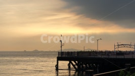 노을, 새, 항구, 바다, 인천, 사진,이미지,일러스트,캘리그라피 - motograph작가 크라우드픽 - 저작권 걱정 없는 상업용 이미지