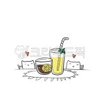 주스, 카페, 한가한오후, 한가한, 행복한, 사진,이미지,일러스트,캘리그라피 - 루라루라작가 크라우드픽 - 저작권 걱정 없는 상업용 이미지