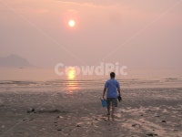 바다, 노을, 석양, 사람, 자연, 사진,이미지,일러스트,캘리그라피 - 모지리작가 크라우드픽 - 저작권 걱정 없는 상업용 이미지