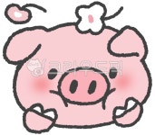 돼지, 꽃돼지, pig, 일러스트, 손그림, 사진,이미지,일러스트,캘리그라피 - 보석바작가 크라우드픽 - 저작권 걱정 없는 상업용 이미지