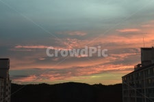 nature, 자연, 옥외, 노을, 아파트, 사진,이미지,일러스트,캘리그라피 - hybrid작가 크라우드픽 - 저작권 걱정 없는 상업용 이미지