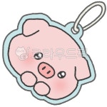 돼지키링, 귀여운돼지, 분홍돼지, 열쇠고리캐릭터, 손그림스타일, 사진,이미지,일러스트,캘리그라피 - 보석바작가 크라우드픽 - 저작권 걱정 없는... 