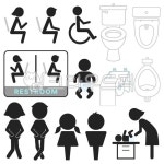 화장실아이콘, 공중화장실, 남자화장실, 여자화장실, 유아공간, 사진,이미지,일러스트,캘리그라피 - bluecaos5작가 크라우드픽 - 저작권 걱정... 
