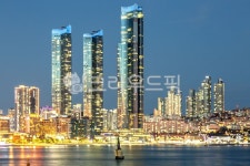 풍경, 해운대초고층빌딩, 노을진해운대, 야경, 해운대엘시티건물야경, 사진,이미지,일러스트,캘리그라피 - 깜찍이 사진일기작가 크라우드픽... 