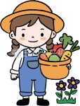 소녀, 채소, 농장, 밝은색, 행복한, 사진,이미지,일러스트,캘리그라피 - nightrain작가 크라우드픽 - 저작권 걱정 없는 상업용 이미지