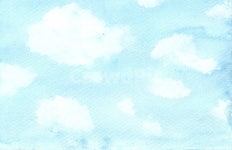 푸른하늘, 구름, 수채화, 배경, 파란하늘, 사진,이미지,일러스트,캘리그라피 - 수박씨작가 크라우드픽 - 저작권 걱정 없는 상업용 이미지