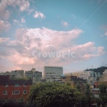 하늘, 건물, 저녁, 노을, 구름, 사진,이미지,일러스트,캘리그라피 - 바지공장작가 크라우드픽 - 저작권 걱정 없는 상업용 이미지