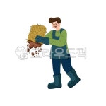 농사, 청년농부, 농업, 벼농사, 벼들고있는사람, 사진,이미지,일러스트,캘리그라피 - 예돌의꿈작가 크라우드픽 - 저작권 걱정 없는 상업용 이미지