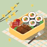 소풍, 김밥, 도시락, 봄소풍, 소세지, 사진,이미지,일러스트,캘리그라피 - julgi작가 크라우드픽 - 저작권 걱정 없는 상업용 이미지