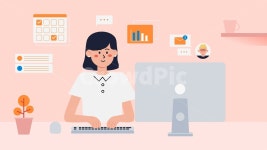 프리랜서, 커뮤니케이션, 컴퓨터, 책상, 회의, 사진,이미지,일러스트,캘리그라피 - sundayloop작가 크라우드픽 - 저작권 걱정 없는 상업용 이미지