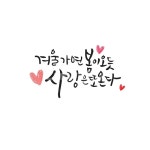 캘리그라피, 감성글씨, 감성, 일러스트, 사랑, 사진,이미지,일러스트,캘리그라피 - 행복한나무작가 크라우드픽 - 저작권 걱정 없는 상업용 이미지