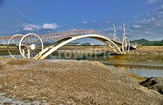 미생의다리, 시흥, 갯골, 생태교량, 자전거형상, 사진,이미지,일러스트,캘리그라피 - Deep bLUE작가 크라우드픽 - 저작권 걱정 없는 상업용 이미지