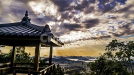 전망, 노을, 전경, 정자, 육각정, 사진,이미지,일러스트,캘리그라피 - Ndlwnals23작가 크라우드픽 - 저작권 걱정 없는 상업용 이미지