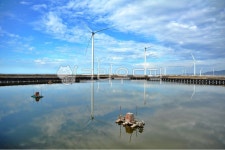 풍력발전소, 환경에너지, 갯펄, 하늘, 구름, 사진,이미지,일러스트,캘리그라피 - Ncubible작가 크라우드픽 - 저작권 걱정 없는 상업용 이미지