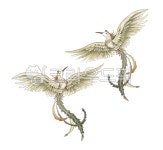 봉황, 봉황새, 주작, 전설의새, 민화, 사진,이미지,일러스트,캘리그라피 - 이레나 lena Lee작가 크라우드픽 - 저작권 걱정 없는 상업용 이미지