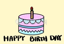 생일, 생일축하, 일러스트, 축하, 손그림, 사진,이미지,일러스트,캘리그라피 - 꾸꾸디자인작가 크라우드픽 - 저작권 걱정 없는 상업용 이미지