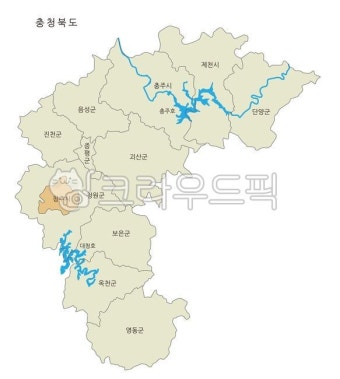 충청북도지도, 충북지도, 충청북도, 충북, 충북지자체, 사진,이미지,일러스트,캘리그라피 - 운강작가 크라우드픽 - 저작권 걱정 없는 상업용 이미지