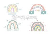 무지개, 무지개일러스트, 환경판꾸미기, 게시판꾸미기, 유치원일러스트, 사진,이미지,일러스트,캘리그라피 - kerkermam작가 크라우드픽... 
