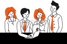 회사원, 회사동기, 일하는, 노트북, 일하는사람, 사진,이미지,일러스트,캘리그라피 - 꿀땡이작가 크라우드픽 - 저작권 걱정 없는 상업용 이미지