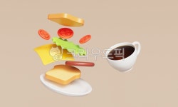 커피, 아침, 식사, 샌드위치, 베이커리, 사진,이미지,일러스트,캘리그라피 - HoodieHoony작가 크라우드픽 - 저작권 걱정 없는 상업용 이미지