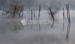 시화그림, 안개, 날씨, 호수, 새벽, 사진,이미지,일러스트,캘리그라피 - 모호호작가 크라우드픽 - 저작권 걱정 없는 상업용 이미지