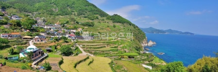 다랭이논, 바다파노라마, 파노라마, 자연, 남해바다, 사진,이미지,일러스트,캘리그라피 - brde81작가 크라우드픽 - 저작권 걱정 없는 상업용 이미지