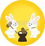 달나라토끼, 절구토끼, 명절요소, 명절, 추석, 사진,이미지,일러스트,캘리그라피 - lovablerin2작가 크라우드픽 - 저작권 걱정 없는 상업용... 
