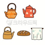 주전자, 꽃무늬주전자, 골동품, 바게트, 손닦이수건, 사진,이미지,일러스트,캘리그라피 - watasiume작가 크라우드픽 - 저작권 걱정 없는 상업용... 