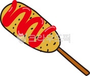 핫도그, 분식, 핫도그그림, 핫도그일러스트, 음식, 사진,이미지,일러스트,캘리그라피 - 안갱작가 크라우드픽 - 저작권 걱정 없는 상업용 이미지