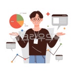 비지니스, 비즈니스, 일러스트, 벡터, 사람, 사진,이미지,일러스트,캘리그라피 - woocat작가 크라우드픽 - 저작권 걱정 없는 상업용 이미지