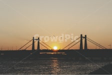 노을, 풍경, 바다, 다리, 자연, 사진,이미지,일러스트,캘리그라피 - Leica작가 크라우드픽 - 저작권 걱정 없는 상업용 이미지