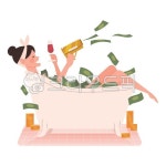 돈, 지폐, 플렉스, flex, 과시, 사진,이미지,일러스트,캘리그라피 - woocat작가 크라우드픽 - 저작권 걱정 없는 상업용 이미지