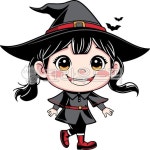 마녀, 할로윈마녀, 아기귀신, 꼬마마녀, 할로윈, 사진,이미지,일러스트,캘리그라피 - 구뜨럭작가 크라우드픽 - 저작권 걱정 없는 상업용 이미지