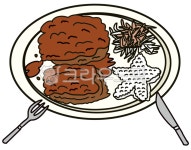 돈까스, 경양식, 치즈까스, 양식, 외식, 사진,이미지,일러스트,캘리그라피 - 캔디팝작가 크라우드픽 - 저작권 걱정 없는 상업용 이미지