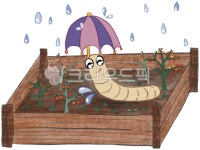 지렁이, 비오는날, 우산, 텃밭, 우산쓴지렁이, 사진,이미지,일러스트,캘리그라피 - bluejjin81작가 크라우드픽 - 저작권 걱정 없는 상업용 이미지