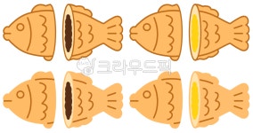 붕어빵, 팥붕어빵, 슈크림붕어빵, 겨울간식, 길거리간식, 사진,이미지,일러스트,캘리그라피 - ggyuuuuu작가 크라우드픽 - 저작권 걱정 없는...