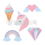 유니콘, 일러스트레이션, 무지개, 보석, 반짝, 사진,이미지,일러스트,캘리그라피 - 정글인메이작가 크라우드픽 - 저작권 걱정 없는 상업용 이미지