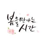 봄, 꽃, 식물, 캘리그라피, 손글씨, 사진,이미지,일러스트,캘리그라피 - DAWOOL작가 크라우드픽 - 저작권 걱정 없는 상업용 이미지