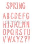spring, 봄글씨, 손글씨, 수채화, 알파벳, 사진,이미지,일러스트,캘리그라피 - BBok작가 크라우드픽 - 저작권 걱정 없는 상업용 이미지