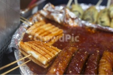 떡꼬치, 꼬치, 분식, 길거리음식, 소스, 사진,이미지,일러스트,캘리그라피 - natsu u작가 크라우드픽 - 저작권 걱정 없는 상업용 이미지