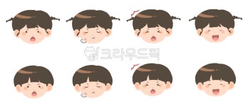 일러스트, 컬렉션, 모음, 세트, 버섯머리, 사진,이미지,일러스트,캘리그라피 - 딸기마루작가 크라우드픽 - 저작권 걱정 없는 상업용 이미지