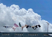빨래, 바람, 가을하늘, 시원한바람, 옥상, 사진,이미지,일러스트,캘리그라피 - 바다여울작가 크라우드픽 - 저작권 걱정 없는 상업용 이미지