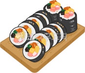 김밥, 충무김밥, 맛김밥, 야채김밥, 분식, 사진,이미지,일러스트,캘리그라피 - 재이작가 크라우드픽 - 저작권 걱정 없는 상업용 이미지