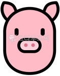 돼지띠, 돼지, 돼지아이콘, 돼지얼굴, 십이간지, 사진,이미지,일러스트,캘리그라피 - su5773작가 크라우드픽 - 저작권 걱정 없는 상업용 이미지