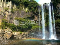정방폭포, 폭포, 제주도, 무지개, waterfall, 사진,이미지,일러스트,캘리그라피 - 싱앤송작가 크라우드픽 - 저작권 걱정 없는 상업용 이미지