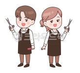 미용사, 미용실, 헤어드레서, 캐릭터, 일러스트, 사진,이미지,일러스트,캘리그라피 - woocat작가 크라우드픽 - 저작권 걱정 없는 상업용 이미지