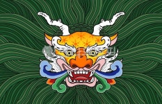 단청, 도깨비, 전통문양, 귀면, 동양풍, 사진,이미지,일러스트,캘리그라피 - dororong작가 크라우드픽 - 저작권 걱정 없는 상업용 이미지
